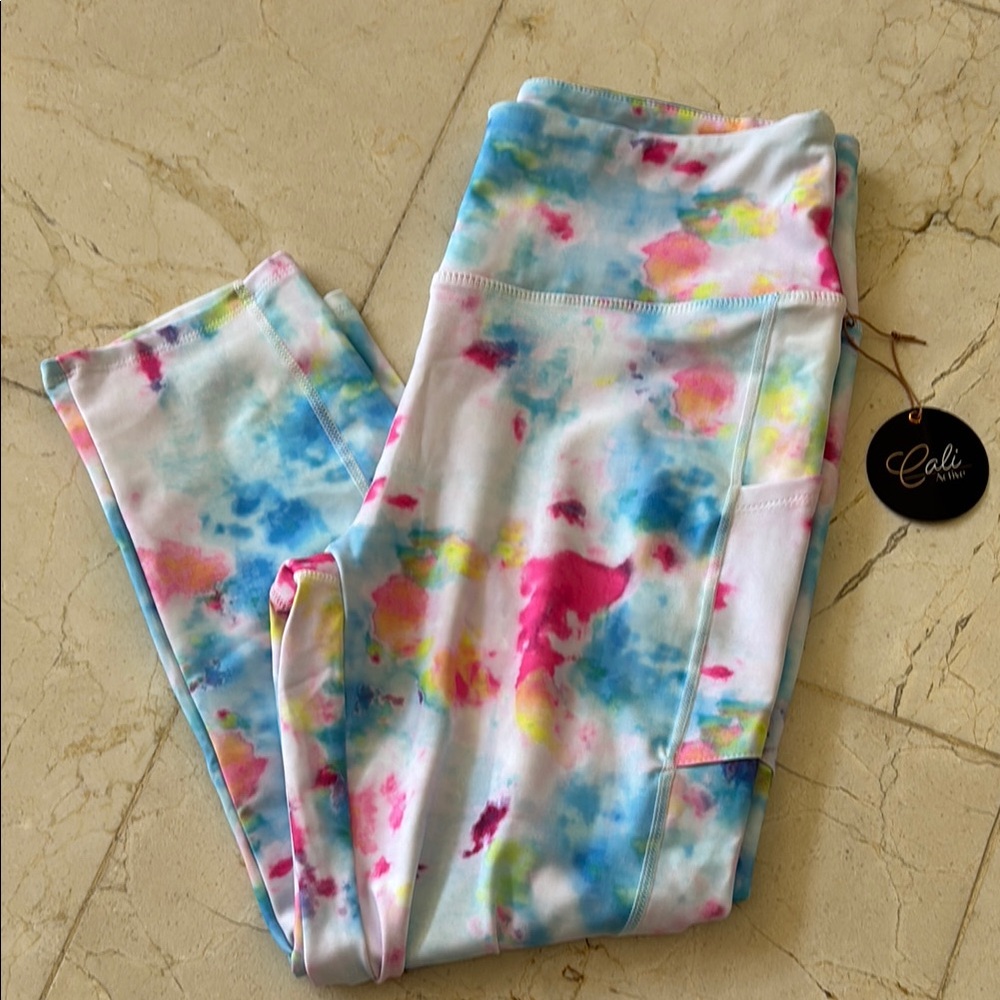 Cali Active Women’s Tie Dye Spandex Leggings